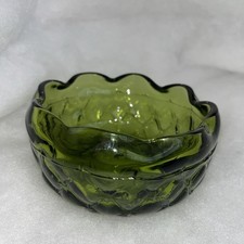 Emerald Green Glass Rose Bowl / Posy Vase with Flared Rim — listing 4