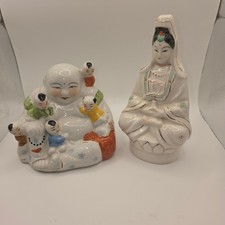 Chinese Porcelain Laughing Buddha (Budai) with Five Children Figurine — listing 6