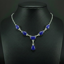 Sterling Silver Filigree Dangle Earrings with Lapis Lazuli / Blue Inlay 925 / Sterling — listing 4