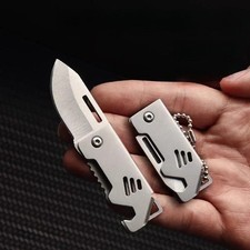 Machined Metal EDC Keychain Tool / Bit Holder Fidget with Turquoise O-Rings — listing 5