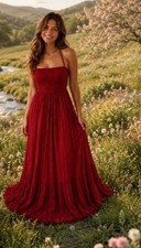 Black Tiered Ruffle Strap Smocked Waist Maxi Dress — listing 3