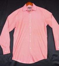 Black Label by Ruffini Men's Slim Fit Dress Shirt, Burgundy Micro-Pattern, Size XL 17-17.5 34/35 — listing 3