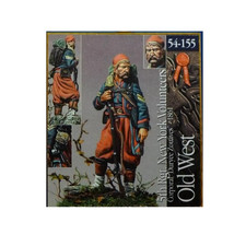 Hand-Painted Zouave Soldier Figurine on Marbled Base, Standing at Rest with Rifle — listing 5