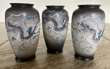 Japanese Satsuma Moriage Dragon Ware Vase — listing 2