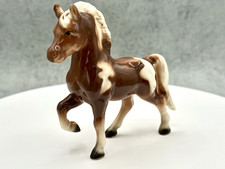 Vintage Light Yellow Ceramic Pony Foal Figurine with Big Blue Eyes, 7" Tall — listing 2