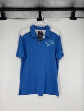 Detroit Lions Fanatics Black Cotton T-Shirt with Blue Lion Logo, Size L — listing 2