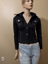 Black Rayon Blouse, Scoop Neck 3/4 Sleeve, Size M — listing 2