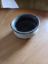 Studio Art Pottery Low Bowl / Centerpiece Charger with Tenmoku-Style Glaze