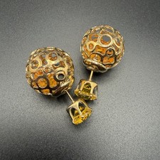 Openwork Gold-Tone Filigree Spinning Ball Charm Pendant — listing 4