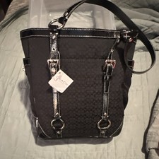 Coach Signature Jacquard Khaki/Brown Tote Bag