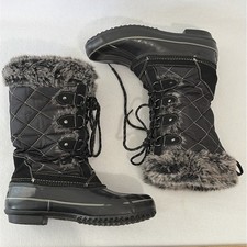 Khombu Women's Faux Fur Lined Winter Snow Boots Size 8 — listing 2