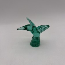 Green Glass Hummingbird Figurine with Wings Spread — listing 5