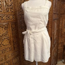 Hollister White Linen Blend Romper with Ruffle Straps — listing 6