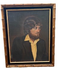 Oil Portrait of Bearded Elderly Man in Gilt Frame, Signed — listing 4