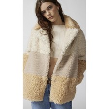 Urban Outfitters Pink Ribbed Knit Cardigan with Faux Fur Collar and Cuffs, Size S (UK 8-10) — listing 3