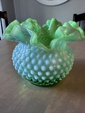 Vintage Green Hobnail Glass Vase, DPS Dois XL, Made in Italy — listing 4