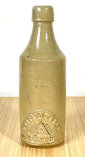 Antique Salt-Glazed Stoneware Ginger Beer / Ale Bottle, Blob-Top — listing 5