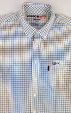 Cinch WRX Men's Blue & White Plaid Long Sleeve Button-Down Shirt, Size XXL