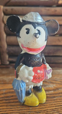 Vintage Disney Mickey Mouse Bisque Porcelain Figurines, Doctor & Winter Skier, Set of 2 — listing 3