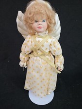 Soft-Sculpture Angel Doll Holding "You Are Loved" Star Pillow — listing 5