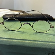 Antique Victorian Oval Wire-Rim Spectacles with Loop-End Cable Temples — listing 6