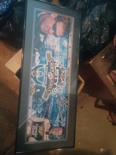 Rusty Wallace NASCAR Trading Card Plaque with Checkered Flag Desk Clock — listing 4