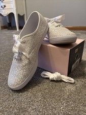 Keds x Kate Spade New York Champion Rose Gold Glitter Sneakers with Satin Ribbon Laces — listing 5