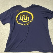 Nike Marquette University Golden Eagles Navy Logo T-Shirt — listing 6