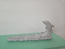 Small Stoneware Dolphin Incense Burner Holder Dishes, 3 inch, Set of 2 — listing 3