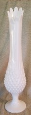 Fenton Amberina Red Hobnail Swung Vase, 10 inch, listing 2
