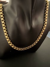 Vintage Tiered Bib Collar Necklace with Gold-Tone Book Chain and Multi-Tone Grosgrain Ribbon — listing 3