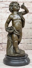 Auguste Moreau 'The Secret' Figural Sculpture of Two Children with Puppy — listing 2