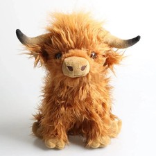 Plush Black and White Cow Stuffed Animal Toy