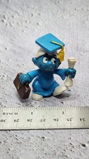 Graduate Smurf PVC Figurine with Diploma and Briefcase — listing 3