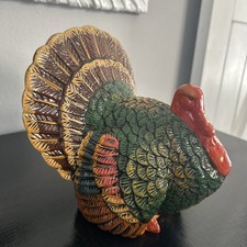 Vintage Ceramic Turkey Figurine with Fanned Tail — listing 2