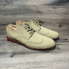 Cole Haan LunarGrand Wingtip Brown Leather Derby Shoes, Men's 9.5M