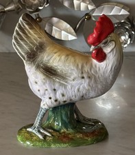Vintage Ceramic Rooster Figurine, Black White and Red Hand-Painted — listing 3
