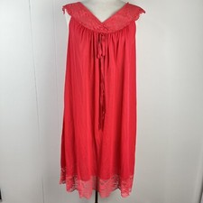 Vintage Aristocraft Cream Floral Lace Duster Robe / Peignoir with Chiffon Panel — listing 4