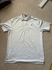 Peter Millar Summer Comfort Youth Golf Polo, Turquoise Shark Print, Size XL (13-14) — listing 4
