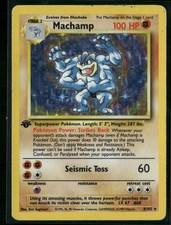 1999 Pokemon Base Set Machamp Holo 1st Edition 8/102 — listing 5