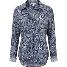 Westport 1962 Women's Blue Paisley Button-Up Blouse, Size 3X — listing 6