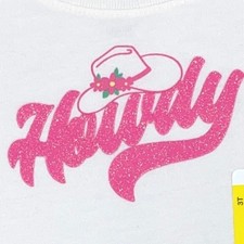 Toddler Boys' "Howdy" Graphic Short Sleeve Tee, Green, Size 3T (NWT)