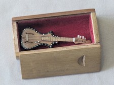 Miniature Handcrafted Guitar with Mother-of-Pearl Inlay Back — listing 4