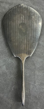 Antique Sterling Silver Shield-Shaped Hand Mirror with Neoclassical Engraving — listing 3