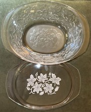 Princess House Fantasia Poinsettia 5-Piece Relish Tray Set with Metal Caddy, 18" x 12" — listing 5