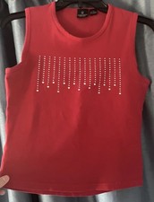 Y2K Black Rhinestone Brass-Knuckle Strap Tank Top with Pink Graphic Print