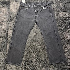 Levi's 501 Faded Black Denim Jeans, Red Tab, Leather-Style Patch — listing 2