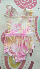 Baby Girl 2-Piece Outfit - Mauve Pink Lace-Ruffle Top & Floral Print Leggings Old Navy / Carter's — listing 6