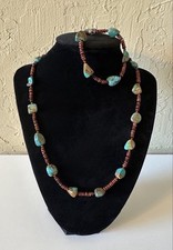Southwestern Turquoise Nugget Necklace, Bracelet & Sterling Ring Set — listing 3