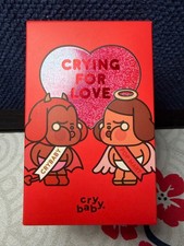 PopMart Cry Baby Heart-Shaped Velvet Jewelry Box (Red & Brown, 6" wide) — listing 6